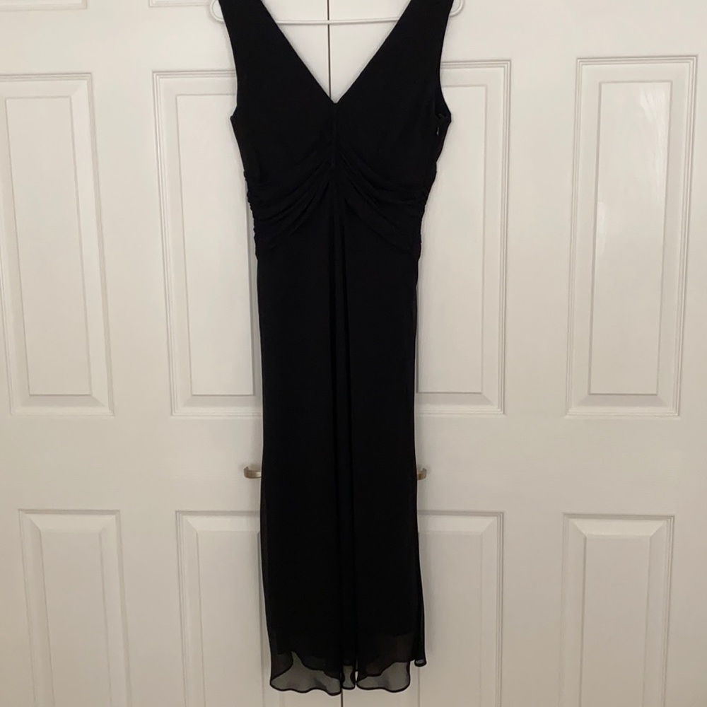Next UK black sleeveless mid length formal dress